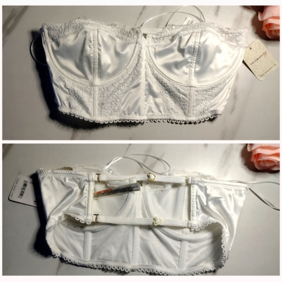 🍉3/$20 Free people white adjustable corset bralette - Picture 2 of 10